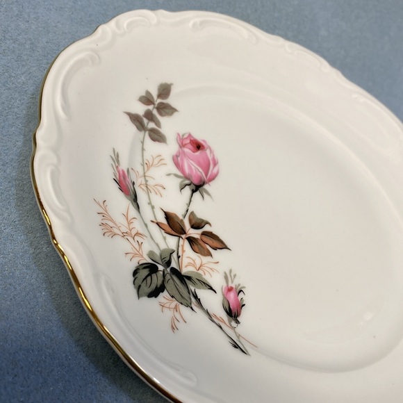Pink Rose Mitterteich Bavaria Germany Salad Plate - Picture 8 of 13